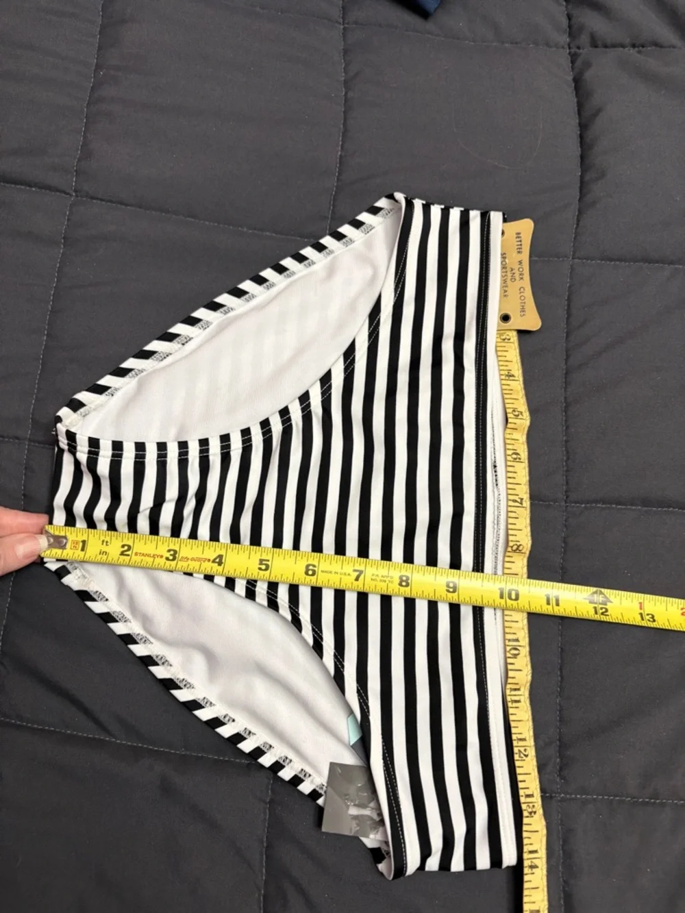 DSG Tomie Print Black & White Stripped Swim Bottoms - Size: Small - NWT